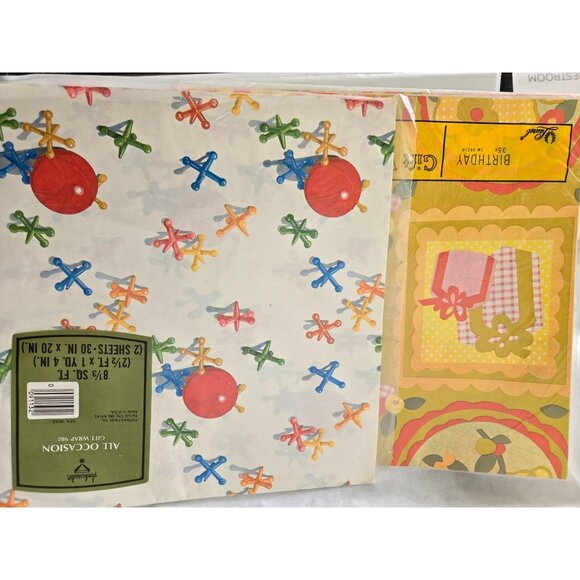 Vintage All Occasion Celebration Wrapping Paper Jax And Table Print Gift Paper - Picture 3 of 3